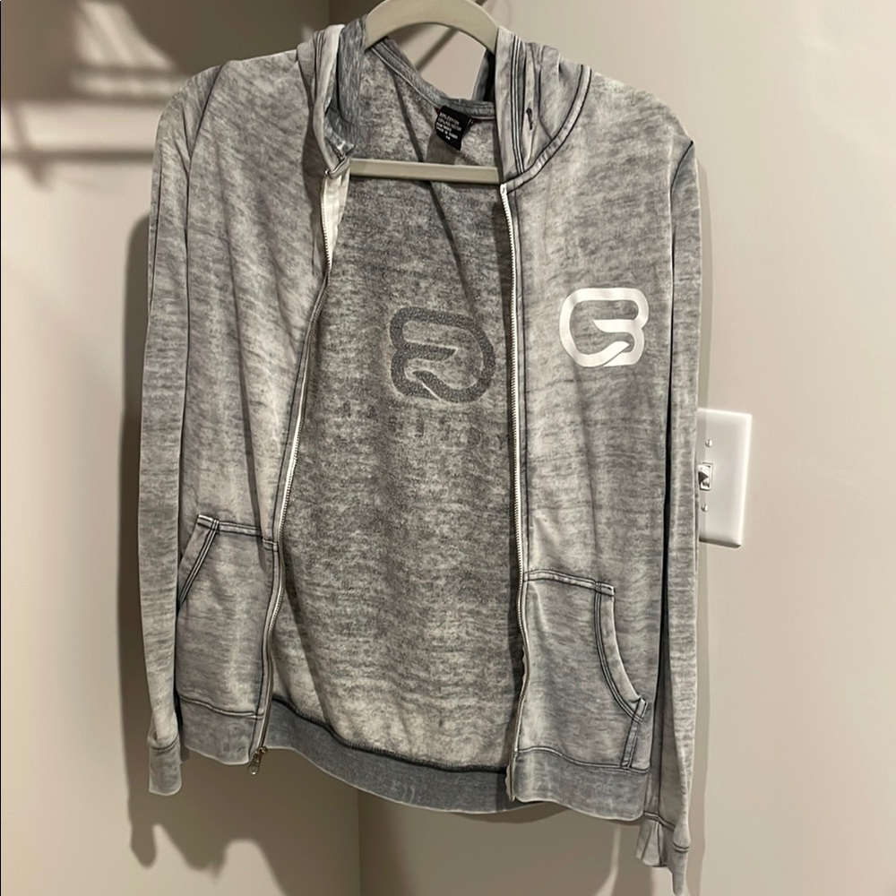 Cyclebar Heather Gray Hoodie with Logo